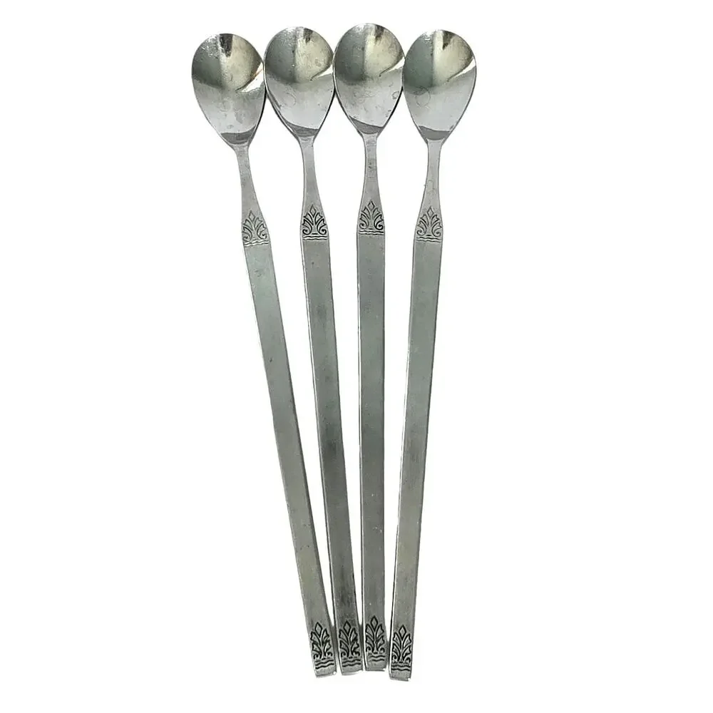 Towle Supreme Cutlery Iced Tea Spoons Pattern TWS202 Japan Stainless Steel VTG